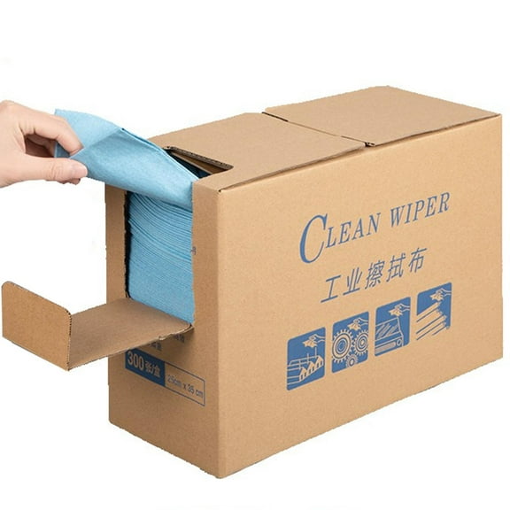 Okywoh Lint-Free Cleaning Towels, Pack of 300, White, 10" x 14"