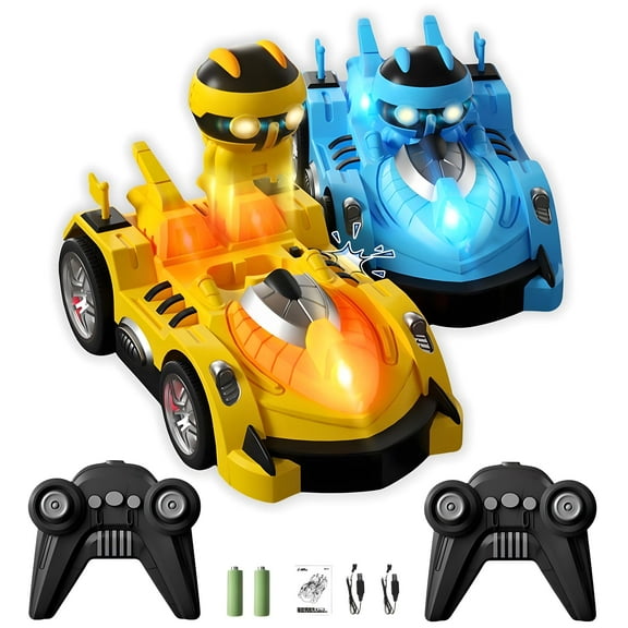 Okywoh RC Bumper Cars for Kids Battle - 2 Player Ejecting Game Set