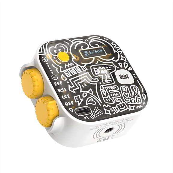 Okywoh RGB Video Light, Mini 360 Full-Color LED, Rechargeable, Magnet Adsorption