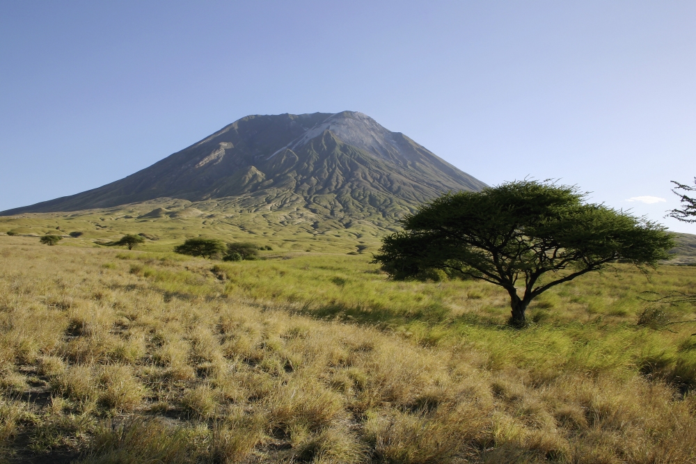 Ol Doinyo Lengai Rift valley Tanzania Canvas Art - Martin RietzeStocktrek Images (17 x 12)