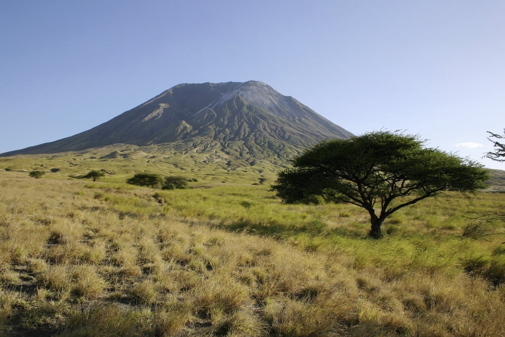 Ol Doinyo Lengai Rift valley Tanzania Canvas Art - Martin RietzeStocktrek Images (34 x 23)