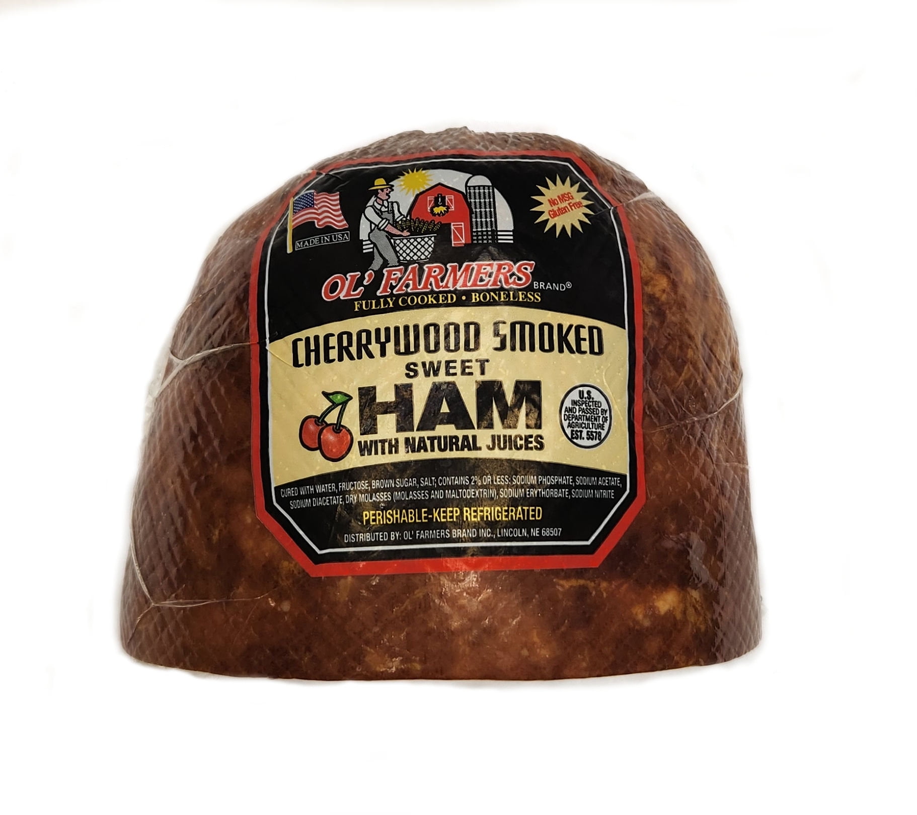 Ol' Farmers Cherrywood Smoked Ham, Fully Cooked, Gluten Free Lunch