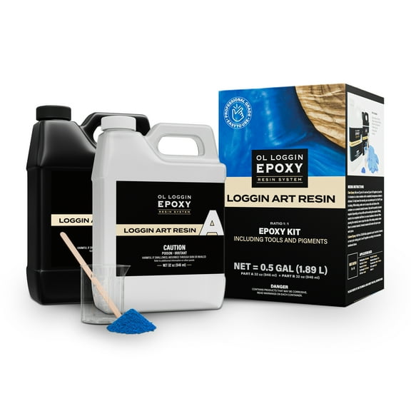 Ol Loggin Epoxy Resin Art Starter Kit, 64 oz. - VOC-Free, Food Safe