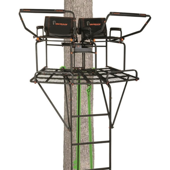OL'MAN 18 Skyscraper Wraparound 2-Person Jaw & Truss Ladder Stand