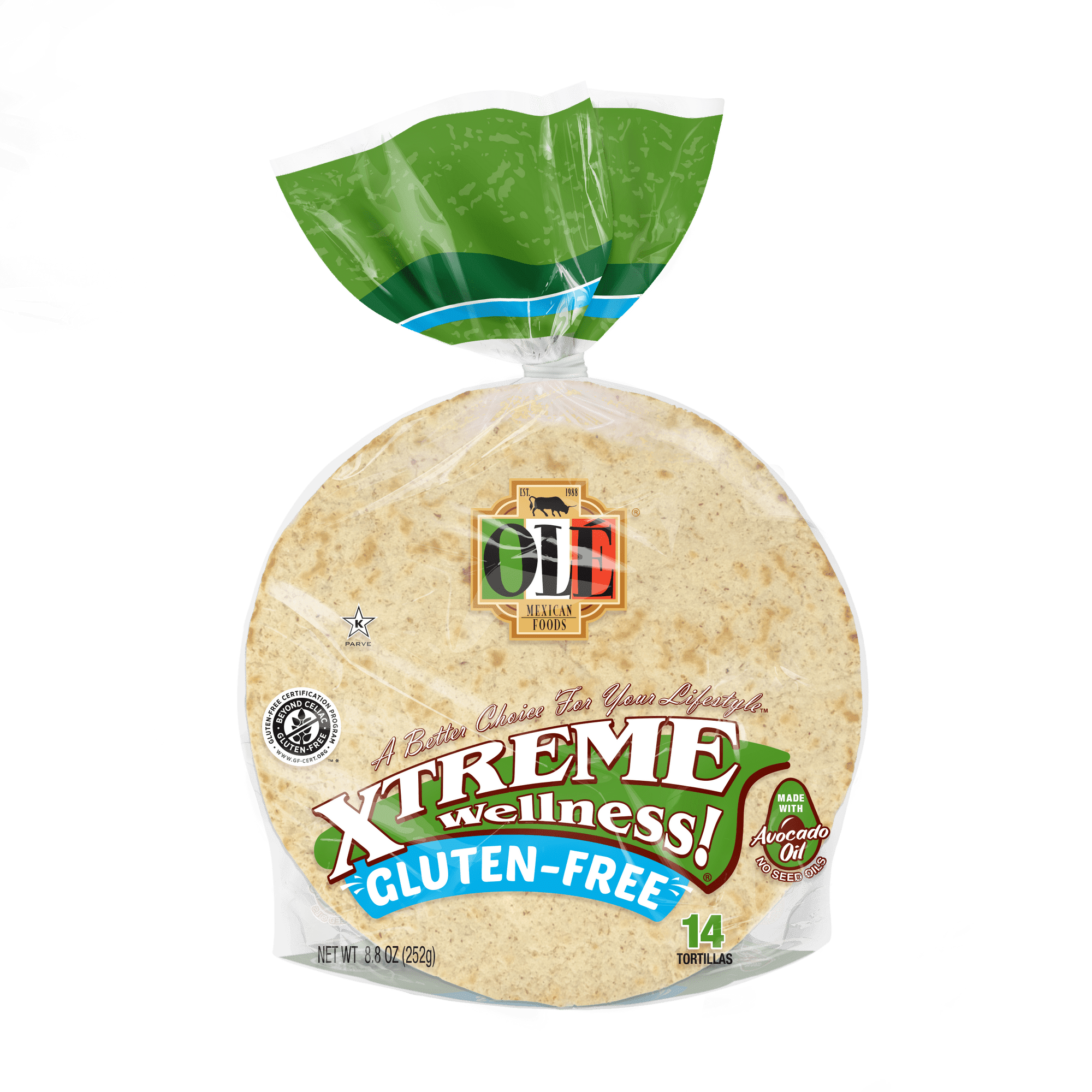Ol Mexican Foods Xtreme Wellness Gluten Free Street Taco Flour Tortilla Wraps, 8.8 oz, 14 Count - pack of 4