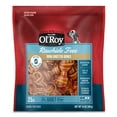 Ol' Roy 2.5" Rawhide Free Mini Knotted Peanut Butter Flavored Bones, Chews for Dogs, 14 oz, 25