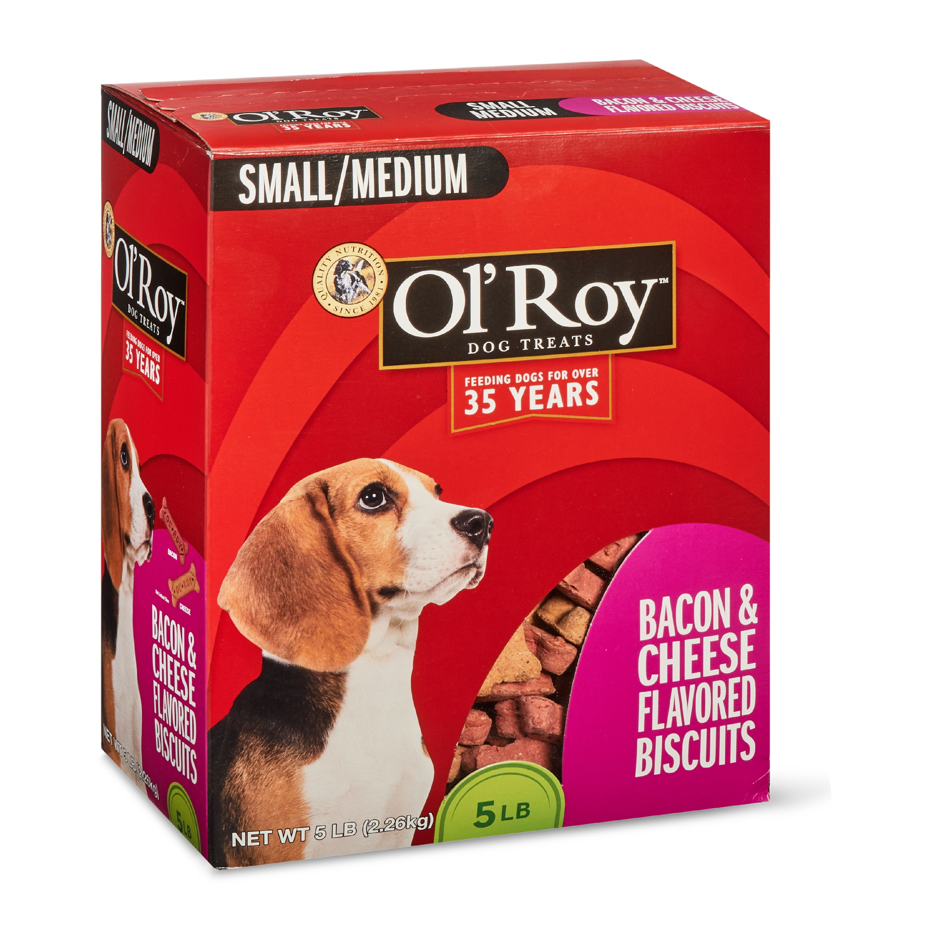 Ol Roy Bacon Cheese Flavored Dog Biscuits Small Medium 5 lbs