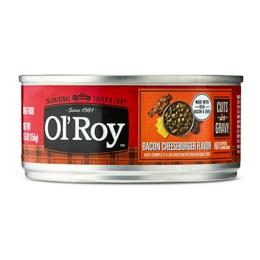 Ol' Roy Bacon Cheeseburger Flavor Cuts in Gravy Wet Dog Food, 5.5 oz Can