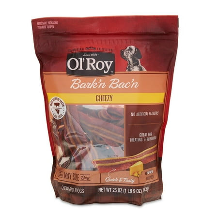 Ol' Roy Bark'n Bac'n Dog Treats, Cheezy, 25oz