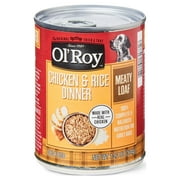 Ol' Roy Chicken & Rice Dinner Meaty Loaf Wet Dog Food, 13.2 oz Can