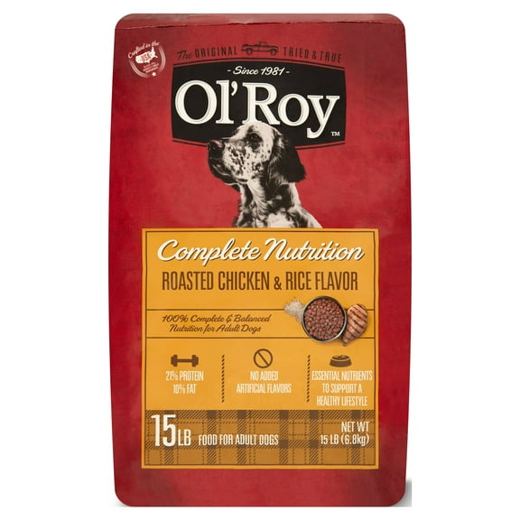 Ol' Roy Complete Nutrition Roasted Chicken & Rice Flavor Dry Dog Food, 15 lbs