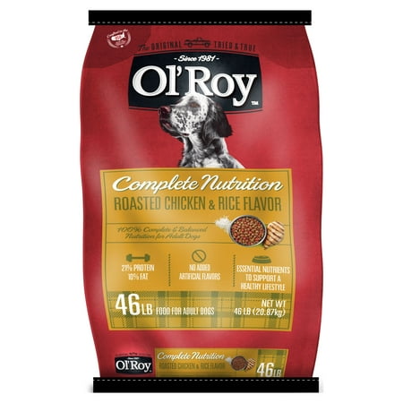 Ol' Roy Complete Nutrition Roasted Chicken & Rice Flavor Dry Dog Food, 46lb Bag