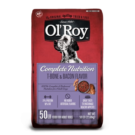 Ol' Roy Complete Nutrition T-Bone & Bacon Flavor Dry Dog Food, 46 lbs