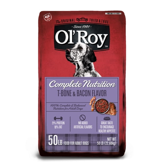 Ol' Roy Complete Nutrition T-Bone & Bacon Flavor Dry Dog Food, 46 lbs