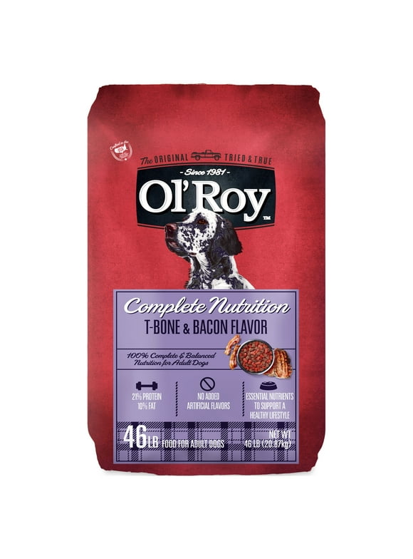 Ol' Roy Complete Nutrition T-Bone & Bacon Flavor Dry Dog Food, 46 lbs