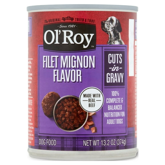 Ol' Roy Filet Mignon Flavor Cuts in Gravy, 13.2 oz Can