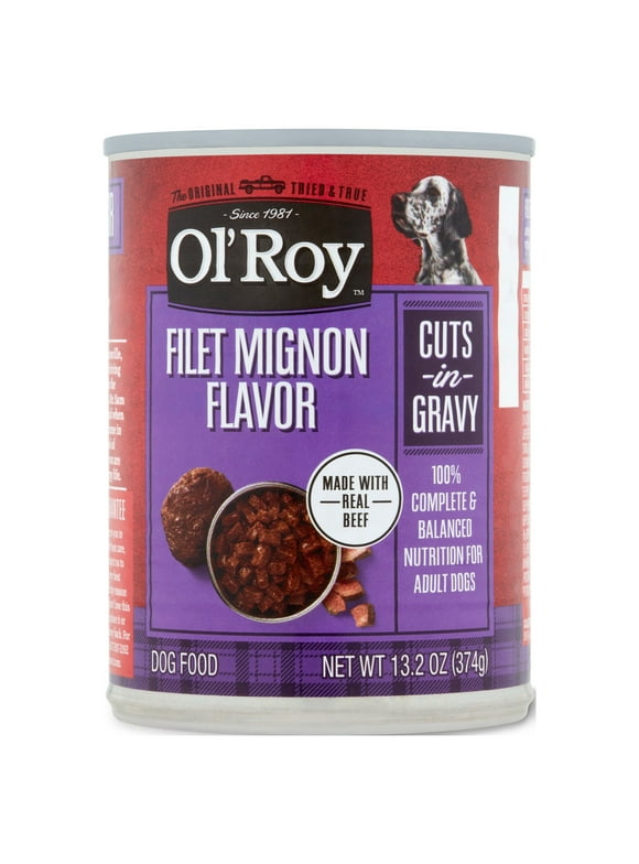 Ol' Roy Filet Mignon Flavor Cuts in Gravy Wet Dog Food for Dogs, 13.5 oz