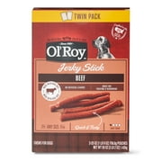 Ol'Roy Jerky Stick Dog Treats with Real Beef Chews, 25 oz Box (2 Pack)