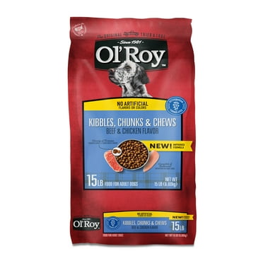 Ol' Roy Kibbles, Chunks & Chews Dry Dog Food, Beef & Chicken Flavor, 15 lb Bag