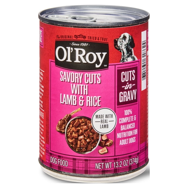 Ol' Roy Lamb & Rice Flavor Gravy Wet Dog Food for Adult, 13.2 oz. Can