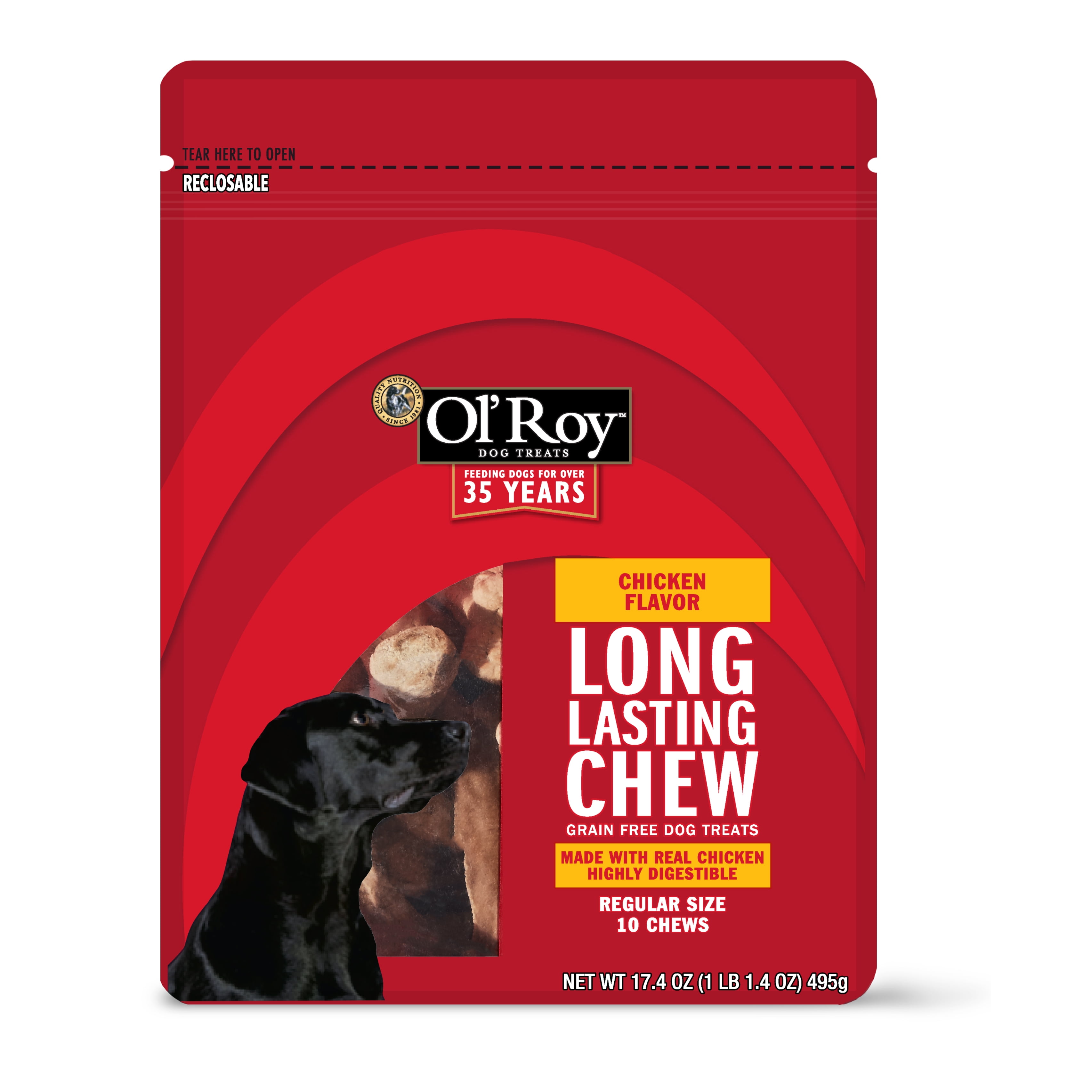 Ol' Roy Long Lasting Chew Chicken Flavor Petite Dog Treats, 20 Count