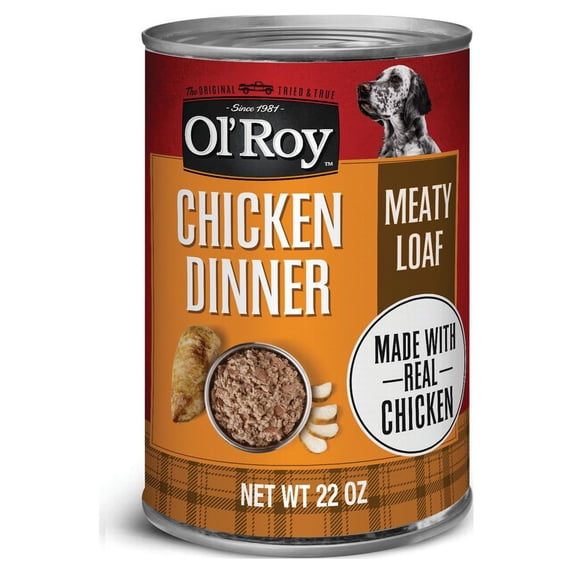 Ol' Roy Meaty Loaf Chicken Dinner Flavor Wet Dog Food, 22 oz