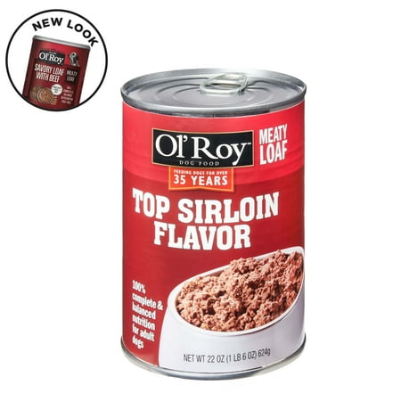 Ol' Roy Meaty Loaf Top Sirloin Flavor Wet Dog Food, 22 oz