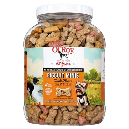 Ol' Roy Multi Flavored Biscuits for Any Size Dog, 36 oz Tub