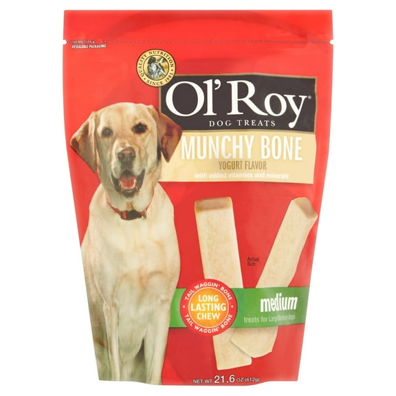 Ol' Roy Munchy Bone Yogurt Flavor Dog Treats, 21.6 Oz.