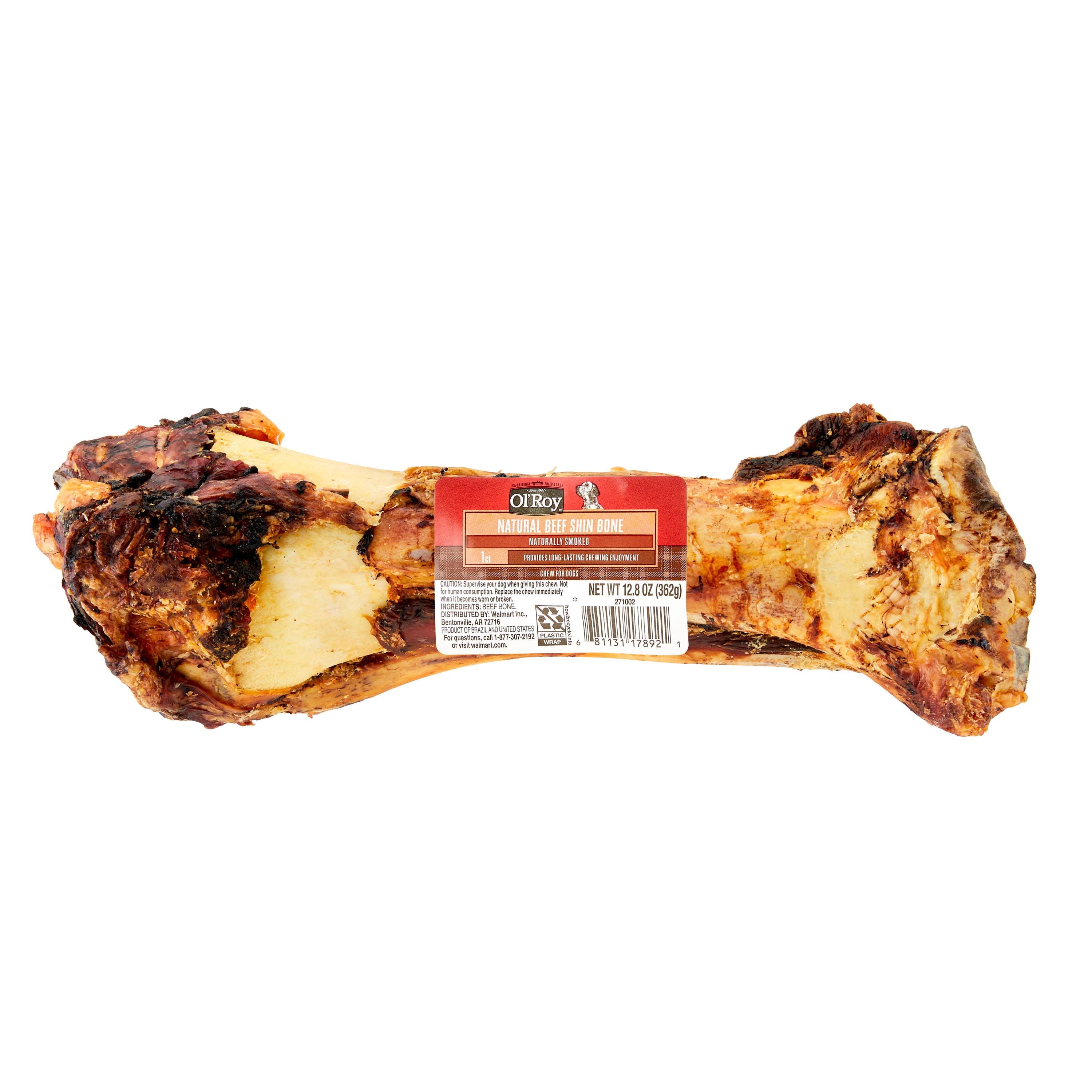 Ol’ Roy Naturally Smoked Beef Shin Bone Dog Chew, 12.8 oz