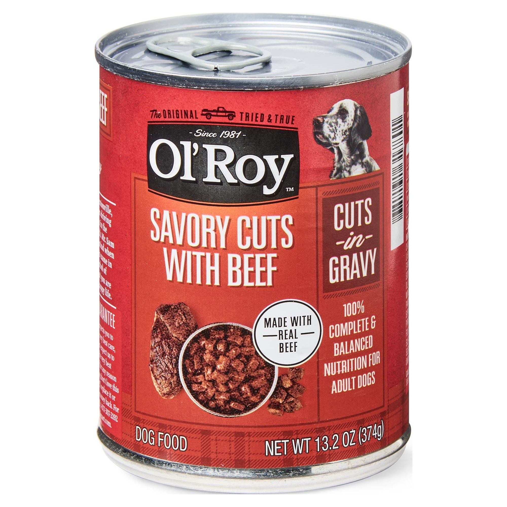 Ol' Roy New York Strip Flavor Cuts in Gravy Wet Dog Food, 13.2 oz Can