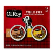 Ol' Roy Variety Pack Grain-Free Wet Dog Food, New York Strip & Grilled Chicken Flavor, 3.5 oz Cups, 12 Count