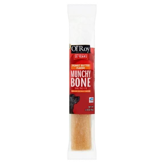 Ol' Roy Peanut Butter Flavor Munchy Bone Dog Treats, 2.8 oz