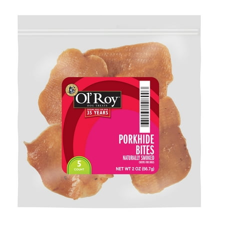 Ol' Roy Porkhide Bites Chews for Dogs, 2 oz