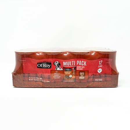 Ol' Roy Savory Cuts with Beef in Gravy Wet Dog Food, 13.2 oz Cans (12 Pack)