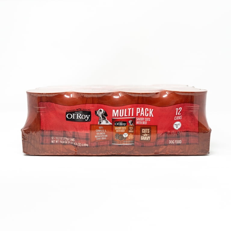 Ol' Roy Savory Cuts with Beef in Gravy Wet Dog Food 13.2 oz Cans