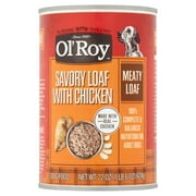 Ol' Roy Savory Loaf with Chicken Meaty Pate, Wet Dog Food, 22 oz Can