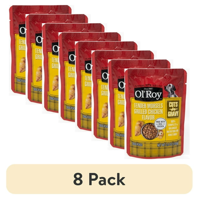 (8 pack) Ol' Roy Tender Morsels Grilled Chicken Flavor Cuts in Gravy