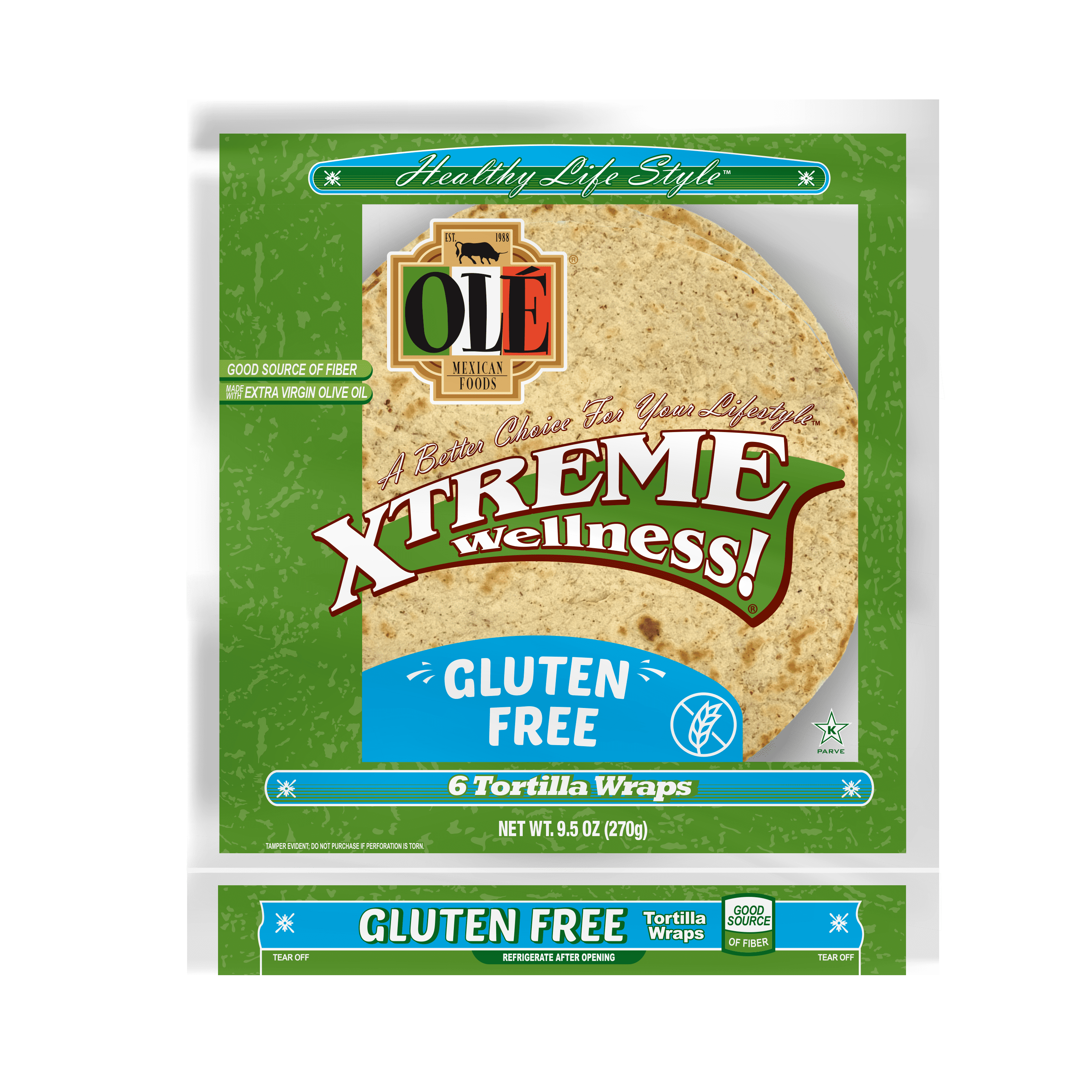 Olé Xtreme Gluten Free Soft Taco 8” Tortillas 6 Count