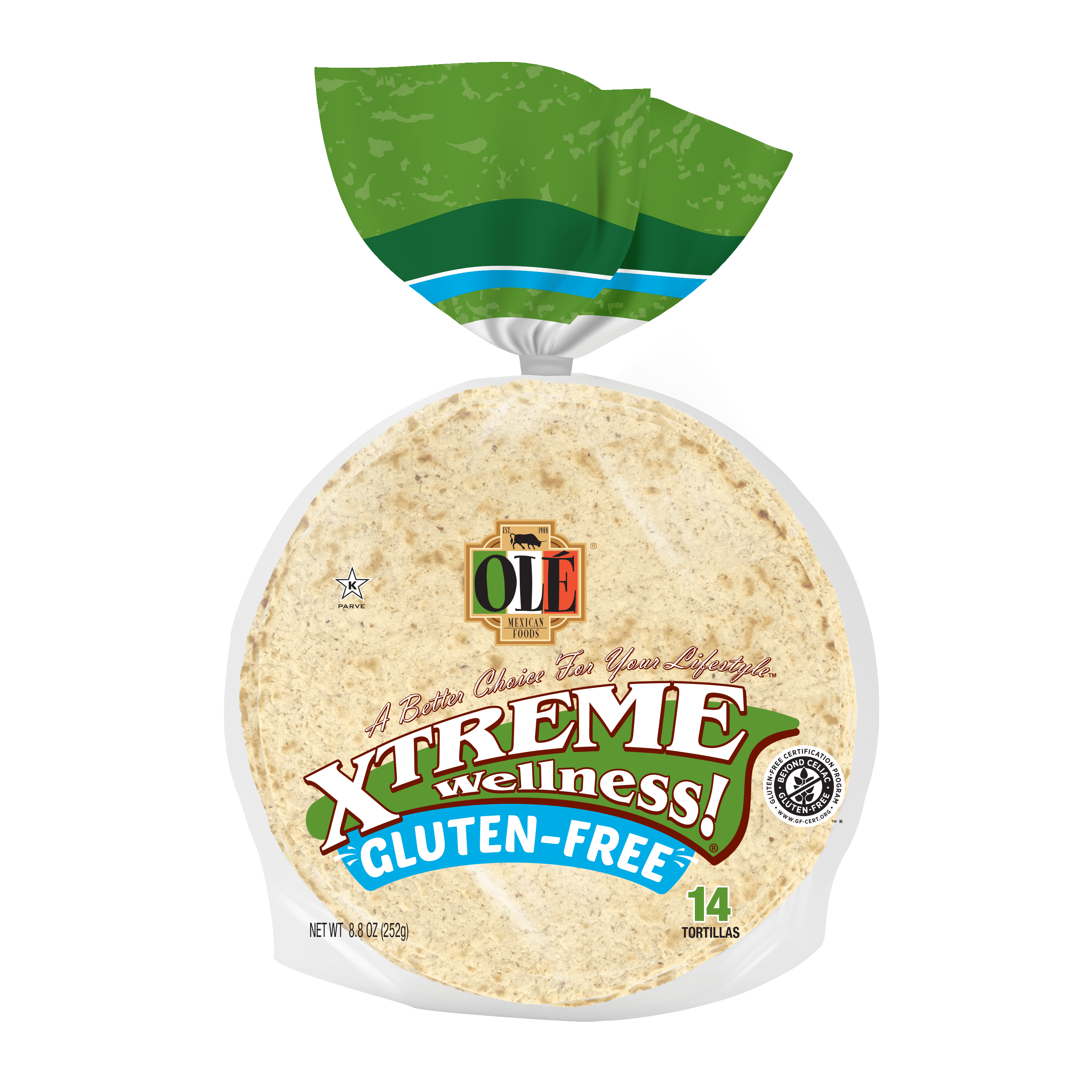 Ol Mexican Foods Xtreme Wellness Gluten Free Street Taco Flour Tortilla Wraps, 8.8 oz, 14 Count