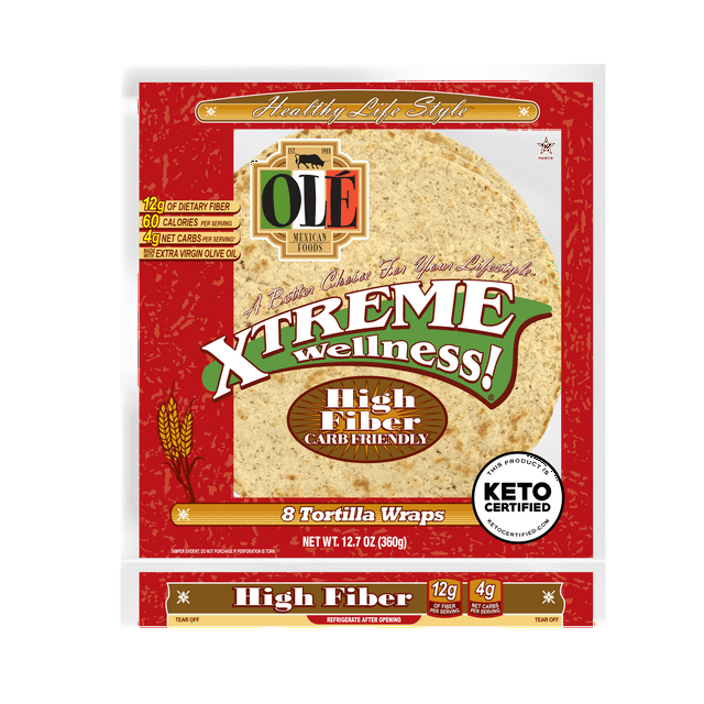 Olé Xtreme Wellness® Variety Flavors 8" Size Flour Tortillas Carb