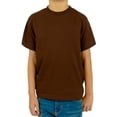 thumbnail image 1 of Ola Mari Unisex Kids Crew Neck T Shirt, Medium, Brown, 1 of 4