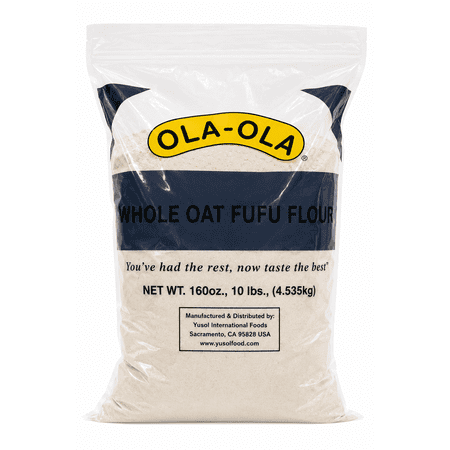 Ola Ola Oat Fufu/Whole Grain Oat Flour, 10Lbs