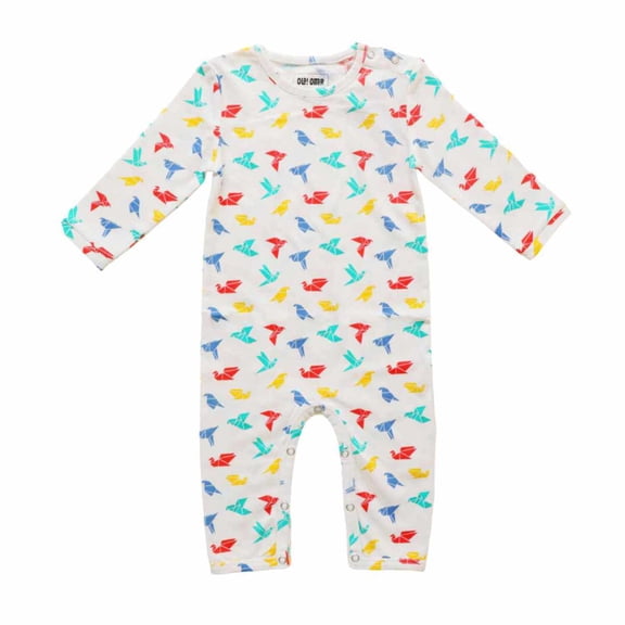 Ola! Otter Infant Full Sleeve Romper | Organic Cotton | Comfortable Everyday Baby Wear| Cozy Baby Sleep  Play Romper