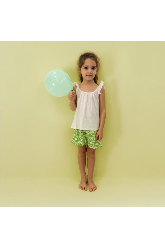 Organic Cotton Co-ord Set for Girls | Sustainable Baby Toddler Girl Outfit | Breezy Daisy Gummy Birds Print | 18 Months–6 Years
