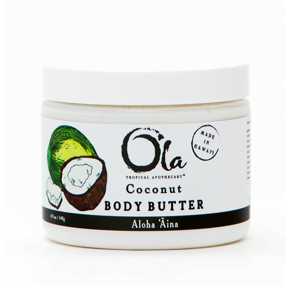 Ola Tropical Apothecary Coconut Body Butter with Pure Tropical Oils and Plant Extracts - 5.6 oz