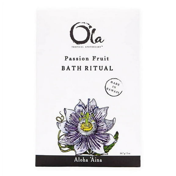 Ola Tropical Apothecary Passion Fruit Scented Hawaiian Sea Salt Bath Rituals - 2 oz