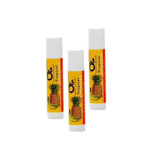 Ola Tropical Apothecary Tropical Lip Renew - Tropical Smoothie Lip Balm - 3PK