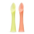 thumbnail image 1 of Olababy 100% Silicone Soft-Tip Training Spoon for Baby Led Weaning 2pack (Lemon/Coral), 1 of 6