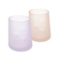 thumbnail image 1 of Olababy First Cup | Clear Sense 100% Silicone Infant Trainer Cup | 2oz Medicine Cup for Newborn | Non-Slip & Sloping Design for Tiny Hands & Baby Led Weaning (Lilac/Coral, 2 Cups), 1 of 6